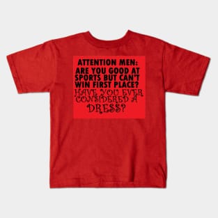 Attention Men! Kids T-Shirt